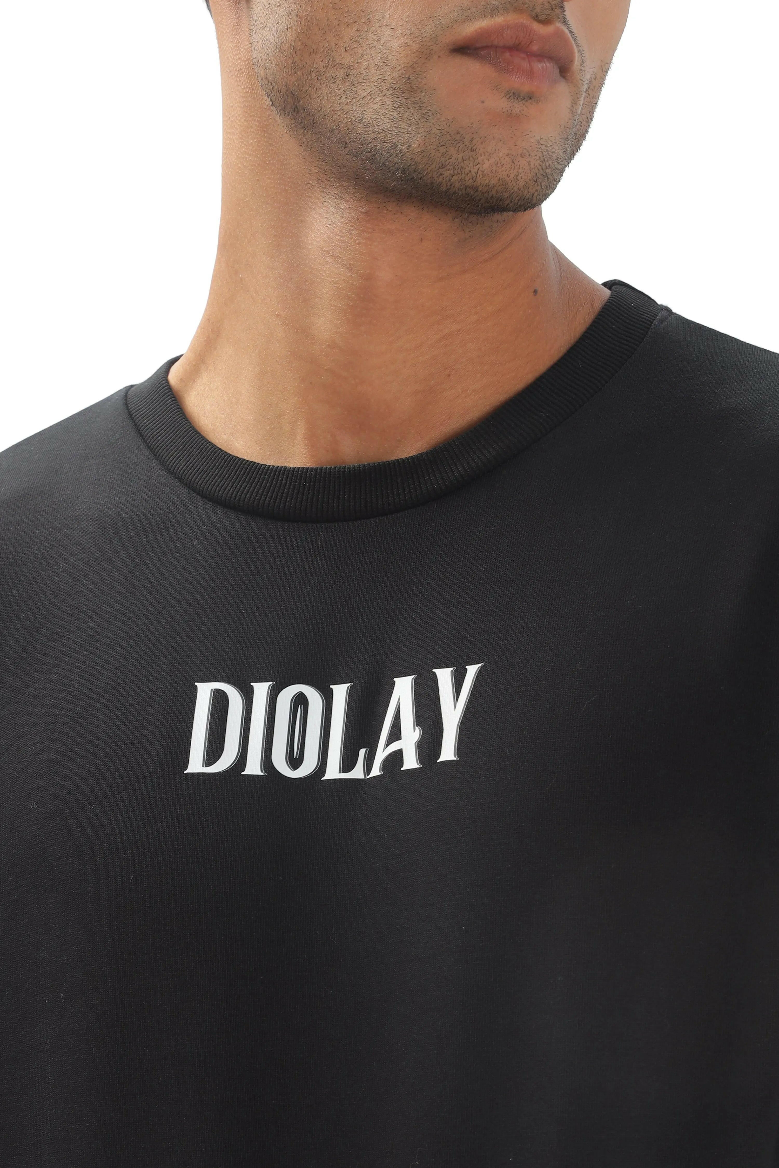 Bloom Oversized Black T-Shirt - Diolay