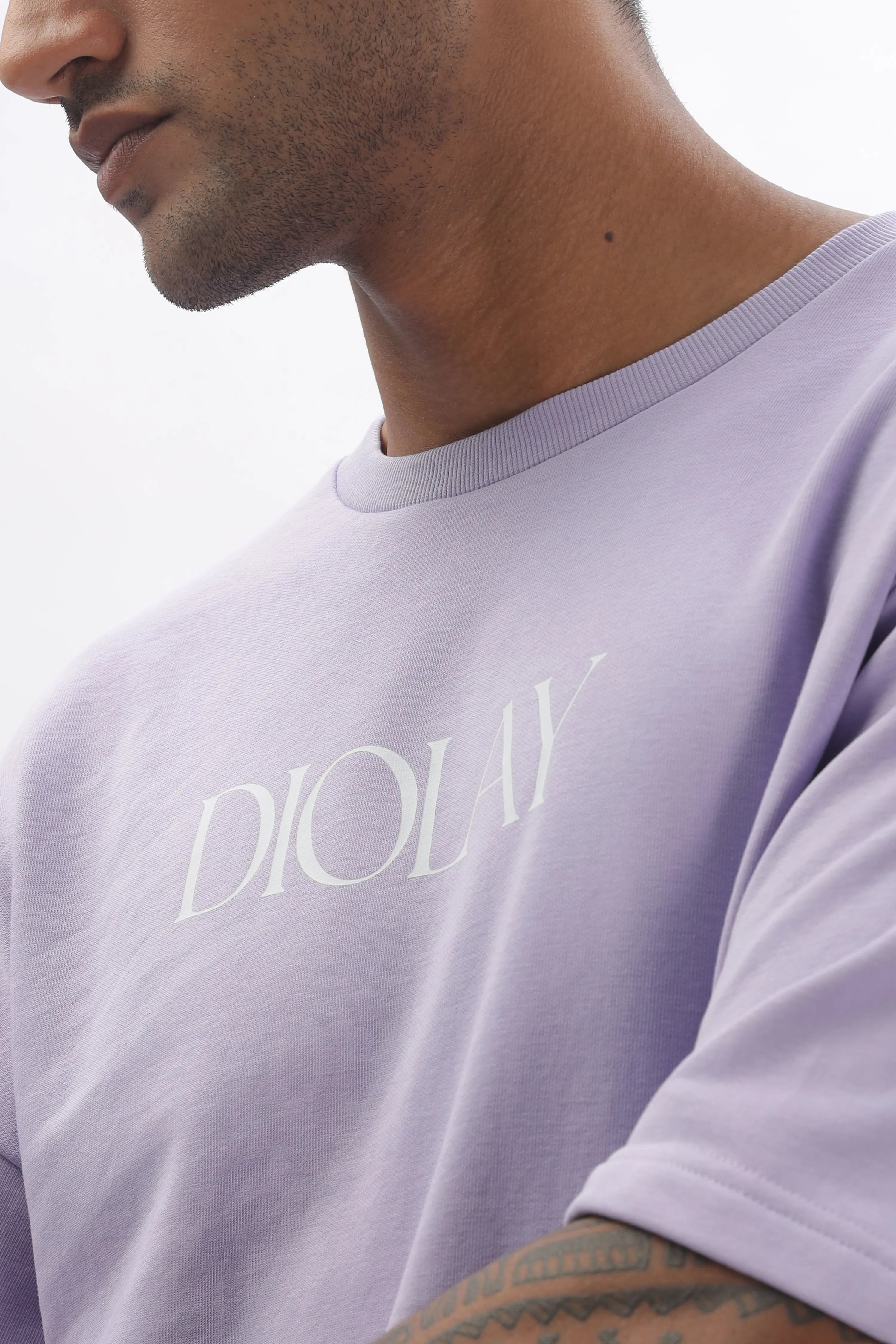 San Bernardinio Oversized Lavender T-Shirt - Diolay