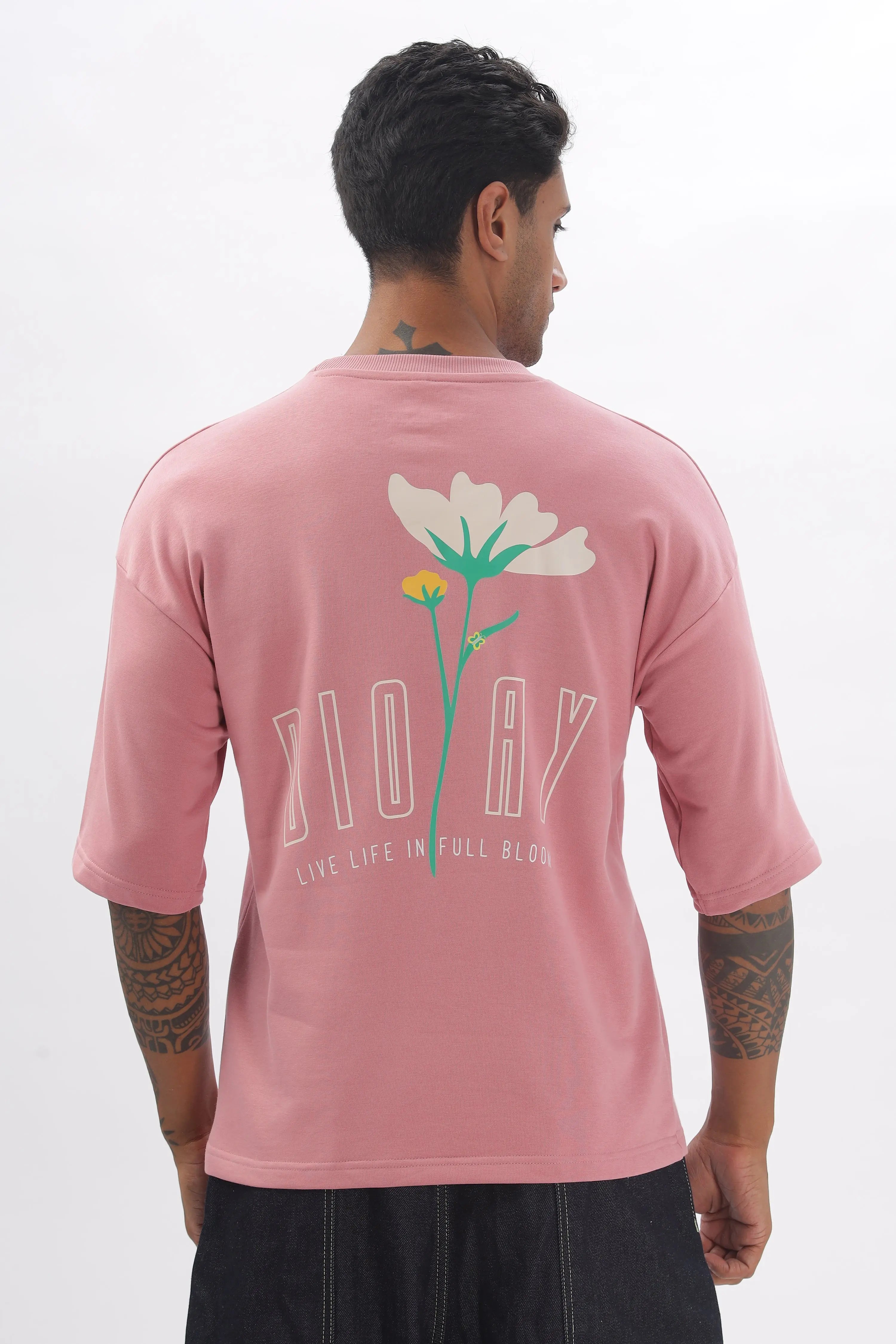 Diolay Floral Oversized Flamingo T-Shirt - Diolay