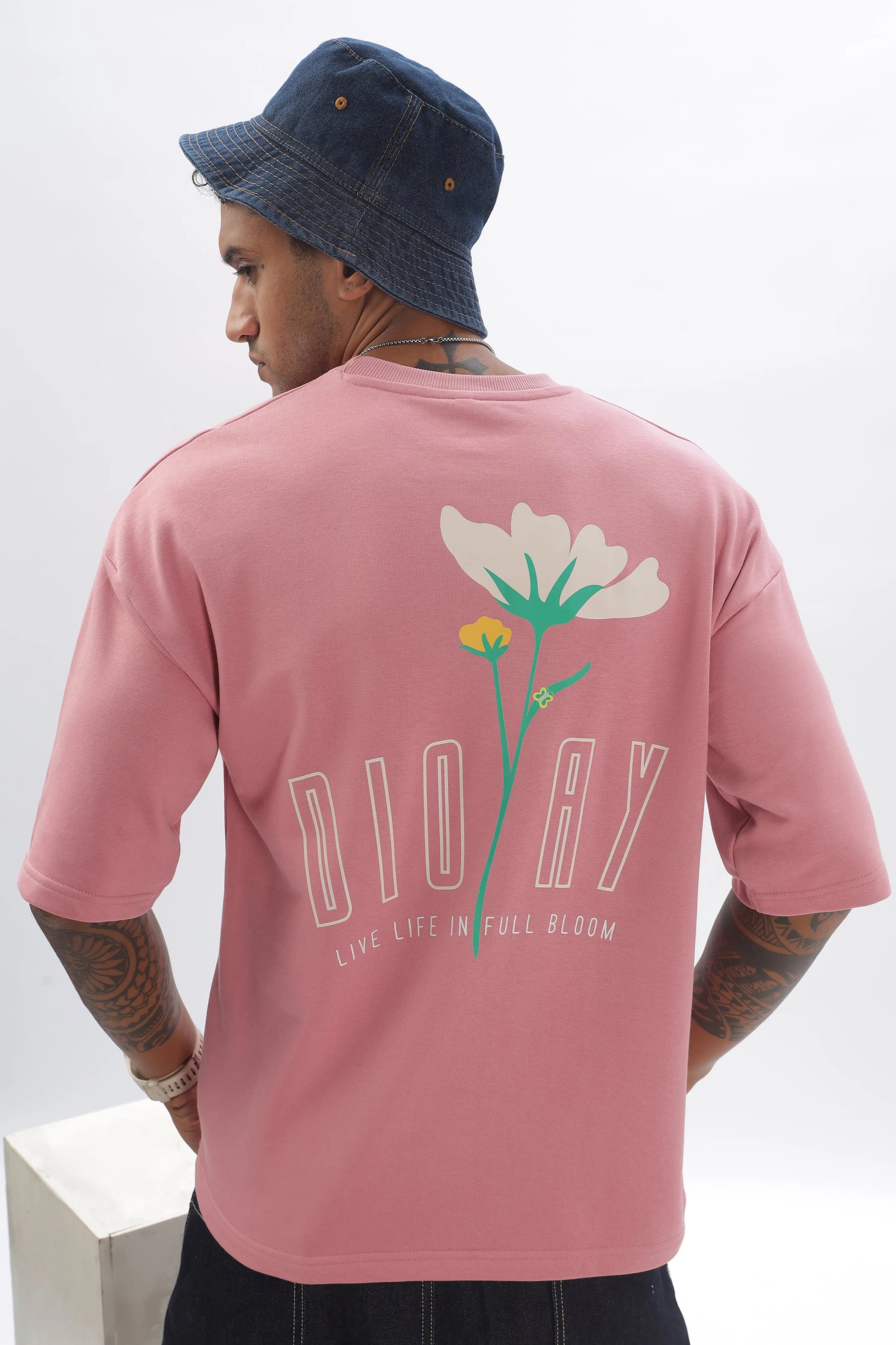 Diolay Floral Oversized Flamingo T-Shirt - Diolay