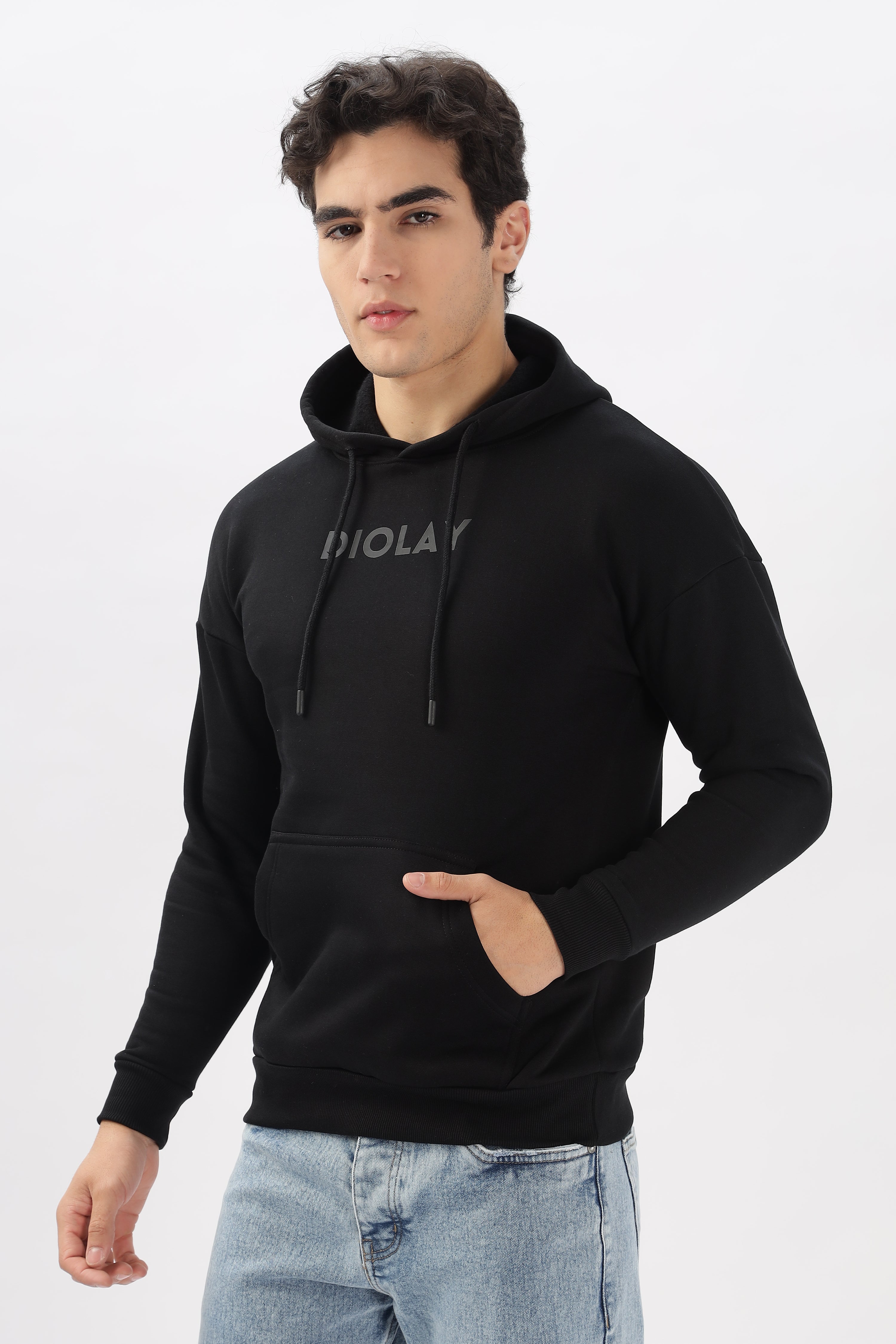 Bloom With Grace Oversized Black Hoodie