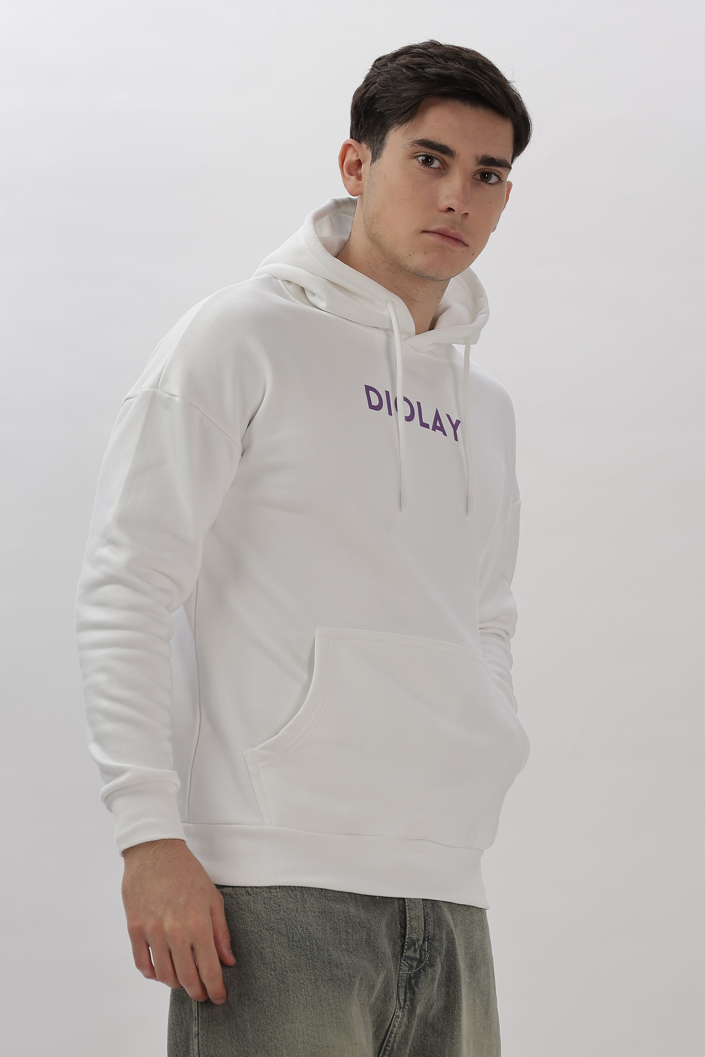 Dragon Flora Oversized White Hoodie