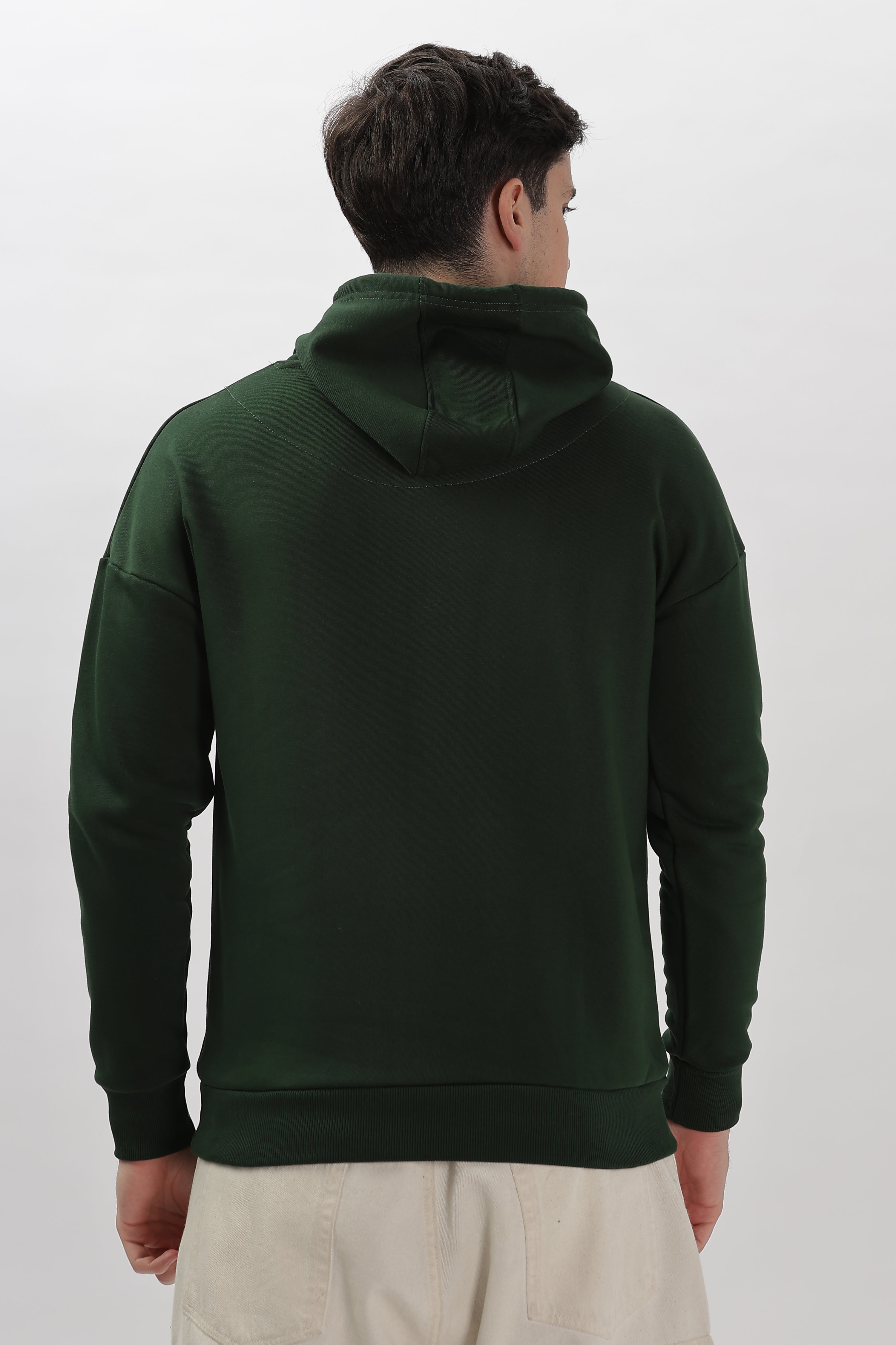 Solid Oversized Fit Lux Green Hoodie