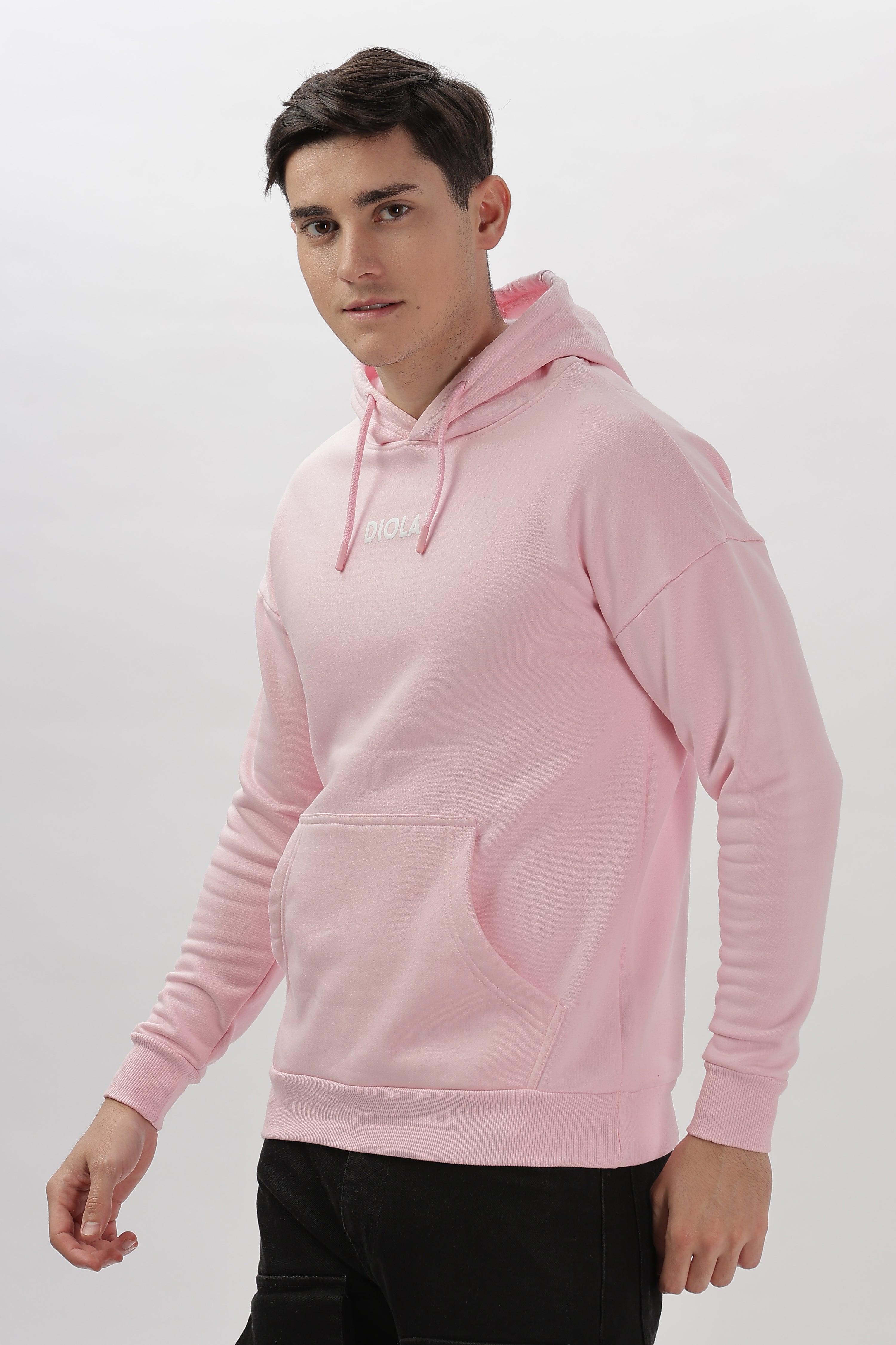 Solid Oversized Fit Blush Hoodie