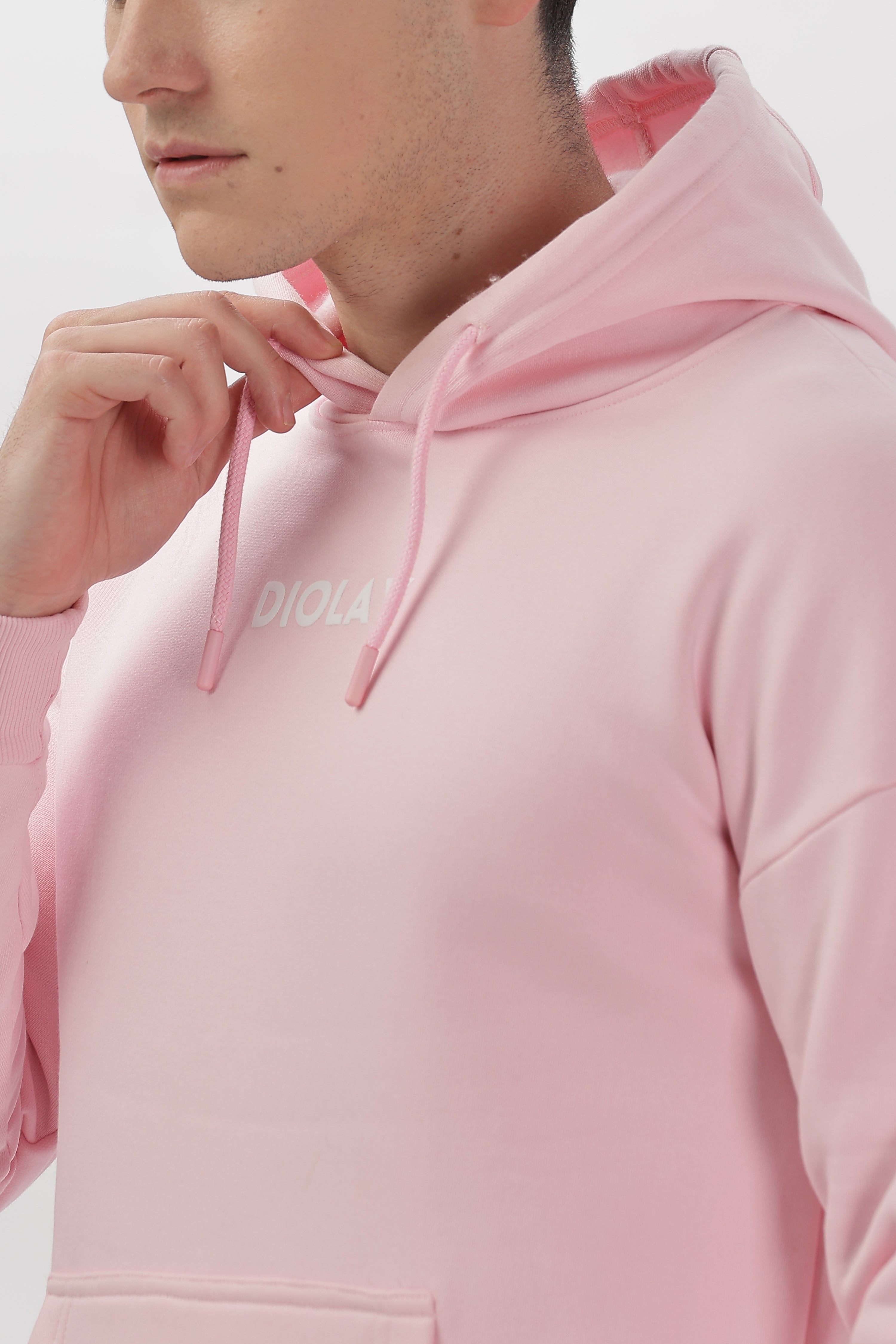 Solid Oversized Fit Blush Hoodie