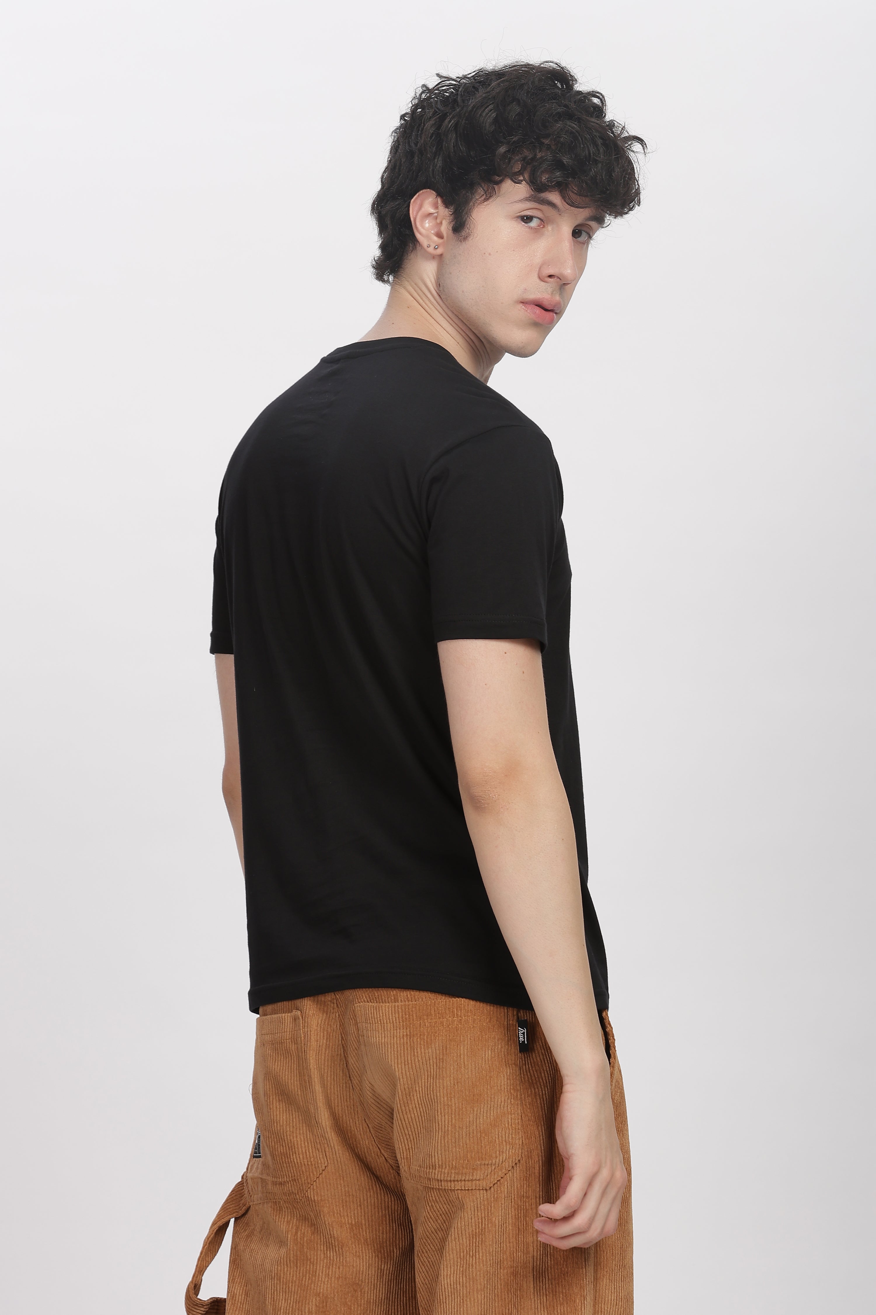 Supima Black Regular Fit T-Shirt