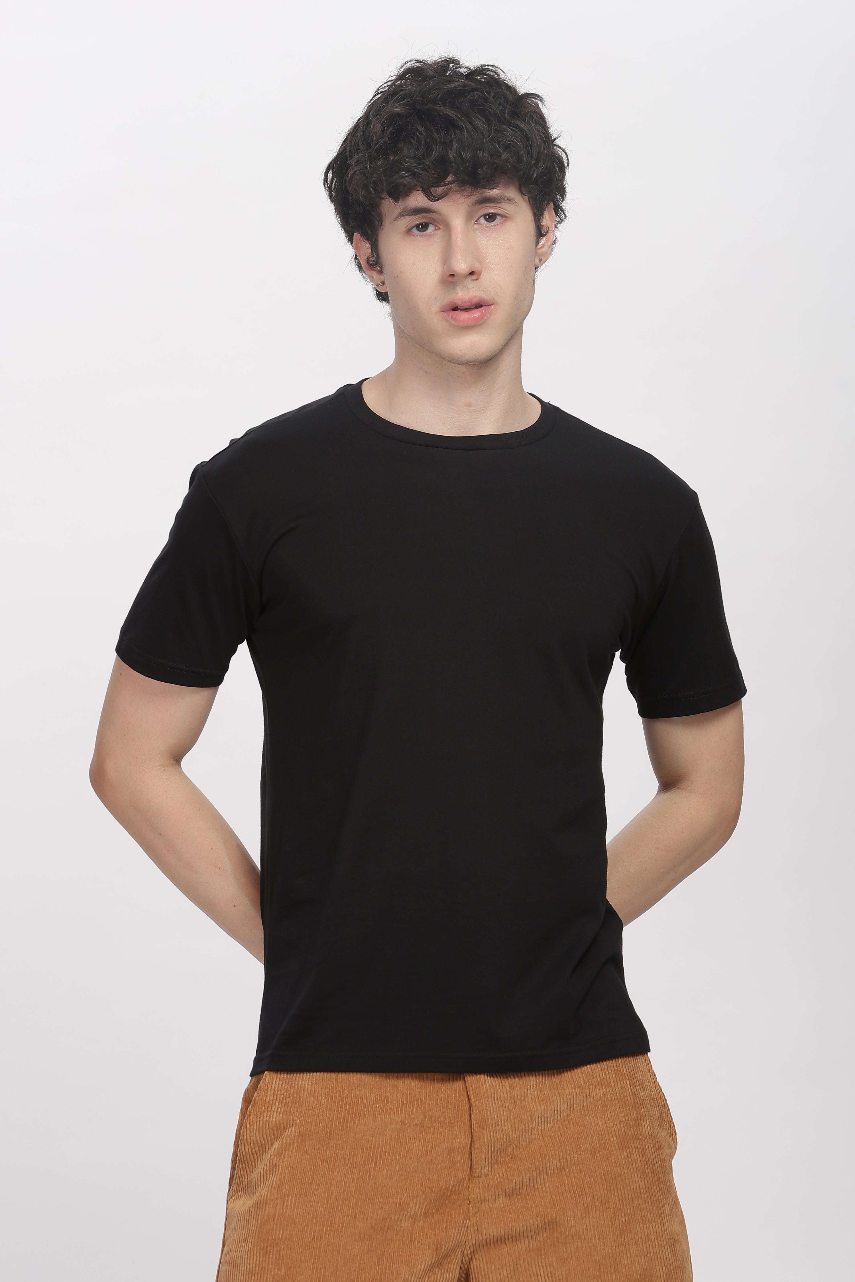 Supima Black Regular Fit T-Shirt