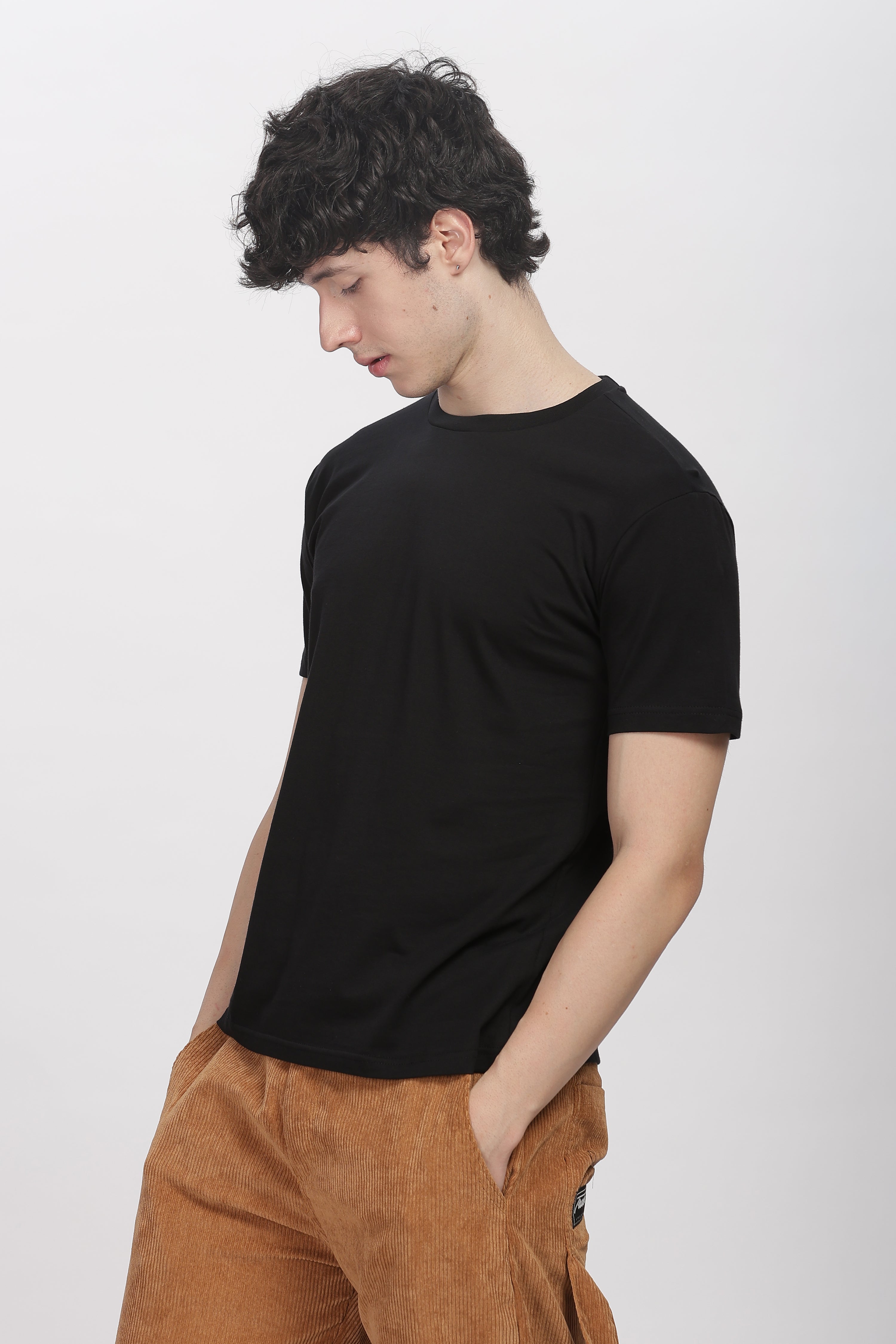 Supima Black Regular Fit T-Shirt