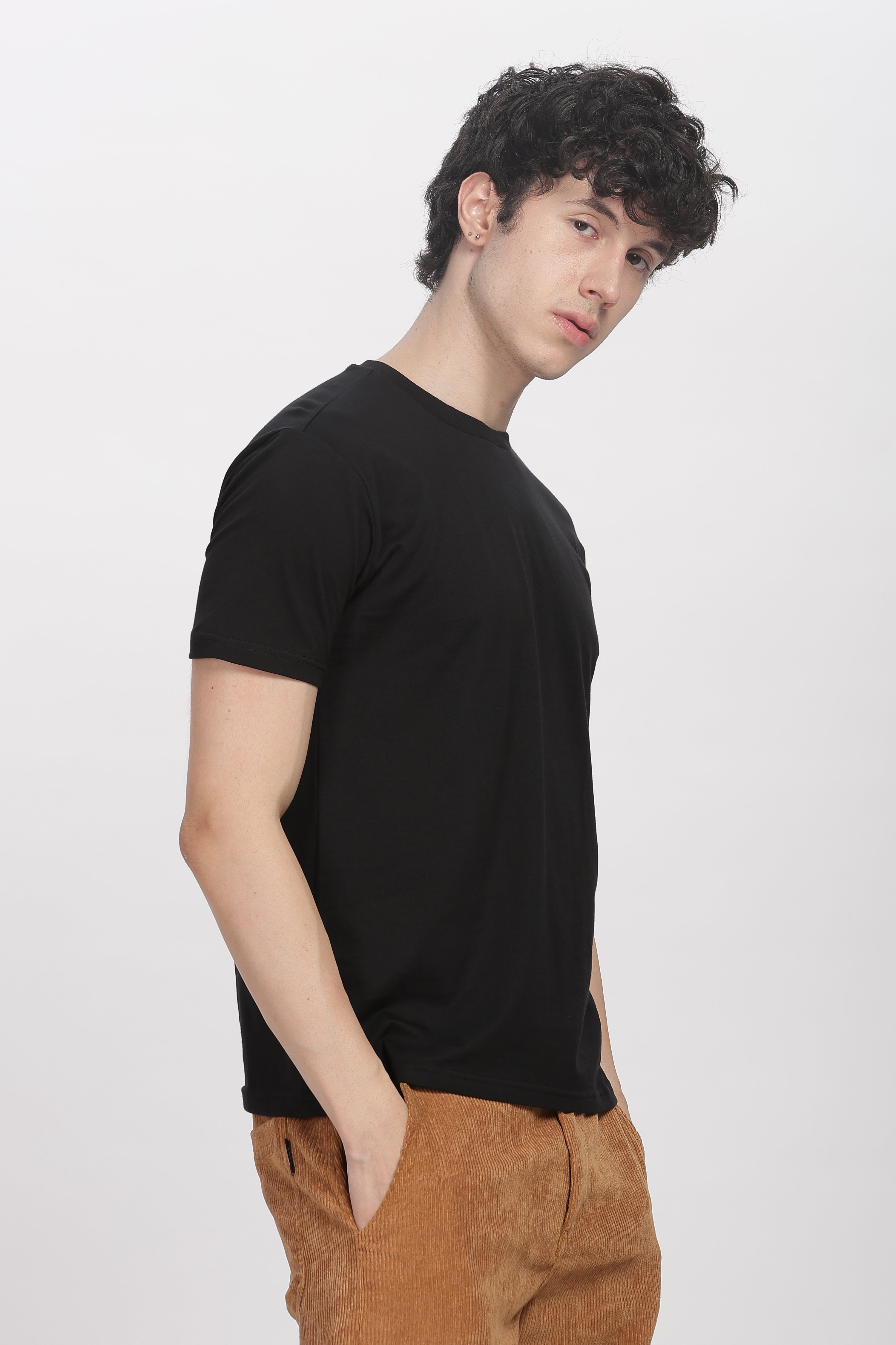 Supima Black Regular Fit T-Shirt