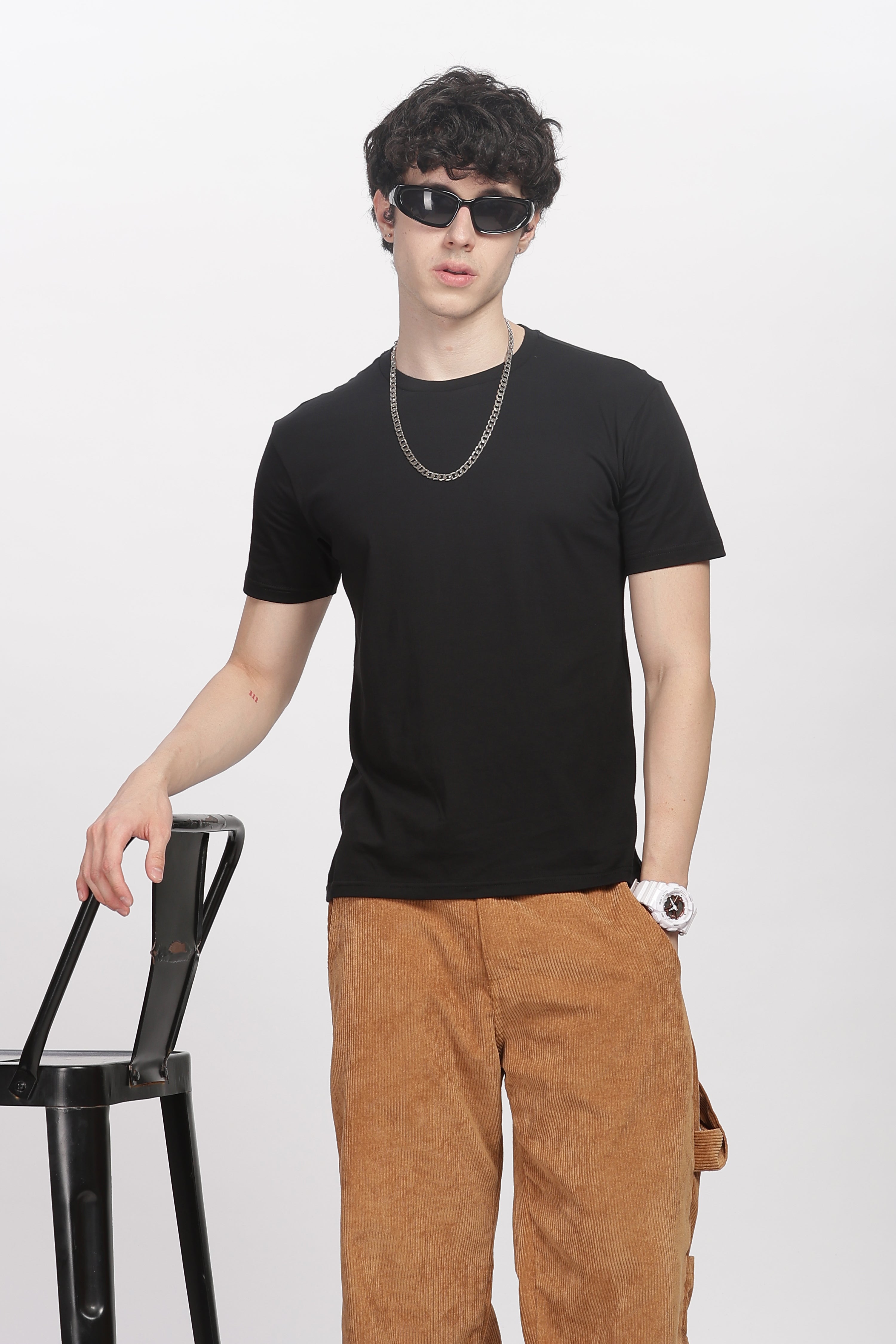 Supima Black Regular Fit T-Shirt