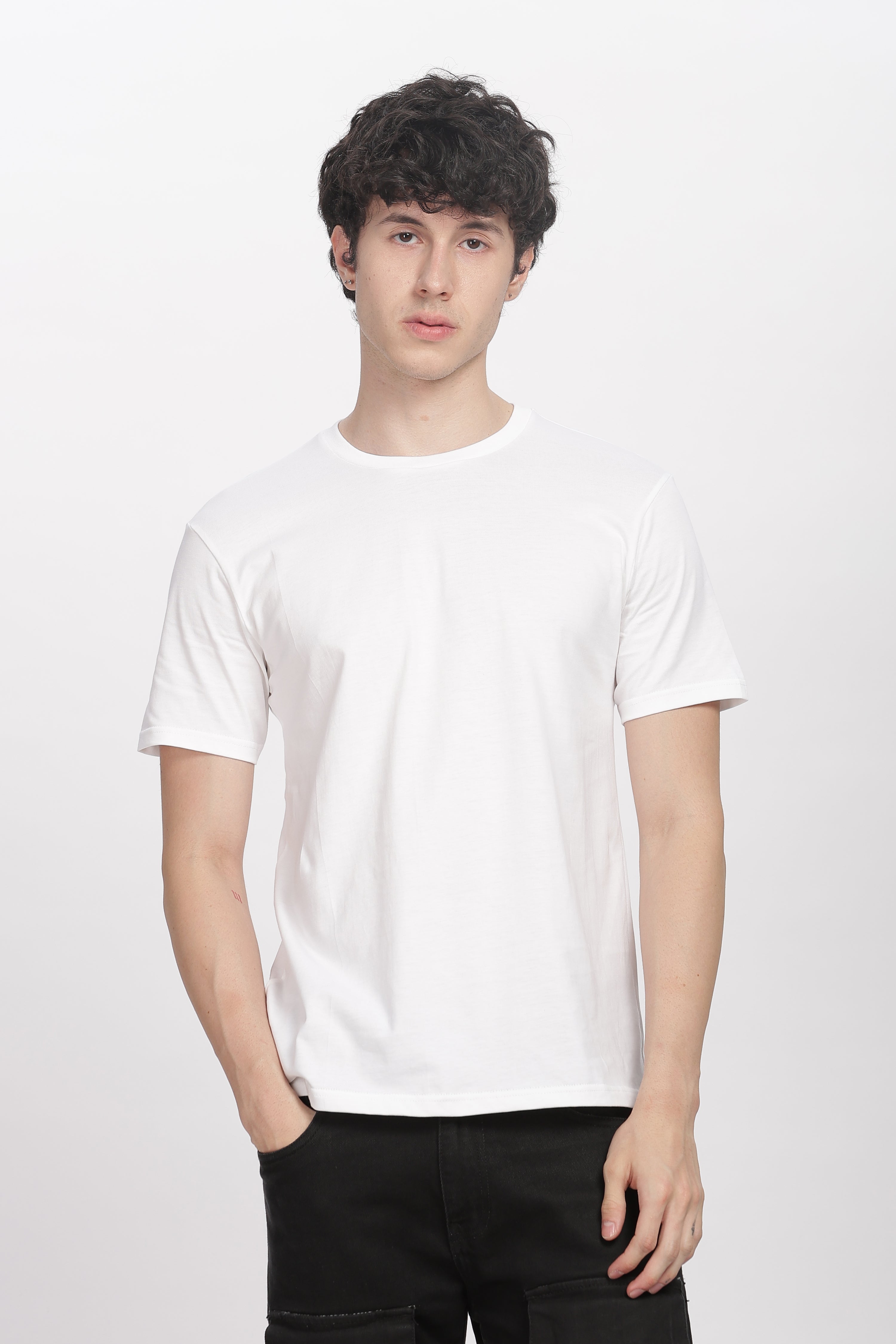 White Regular Fit Supima T-Shirt