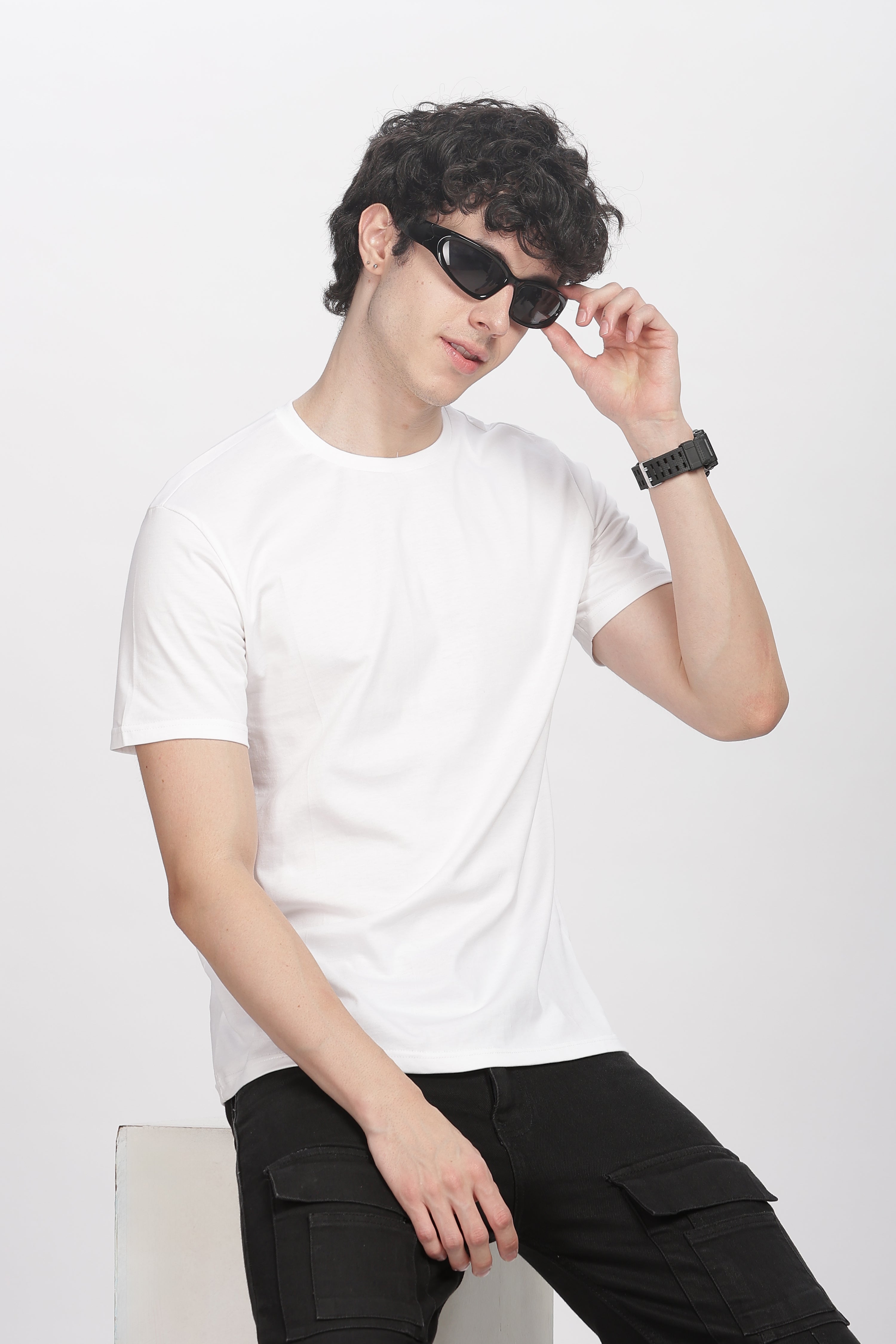 White Regular Fit Supima T-Shirt