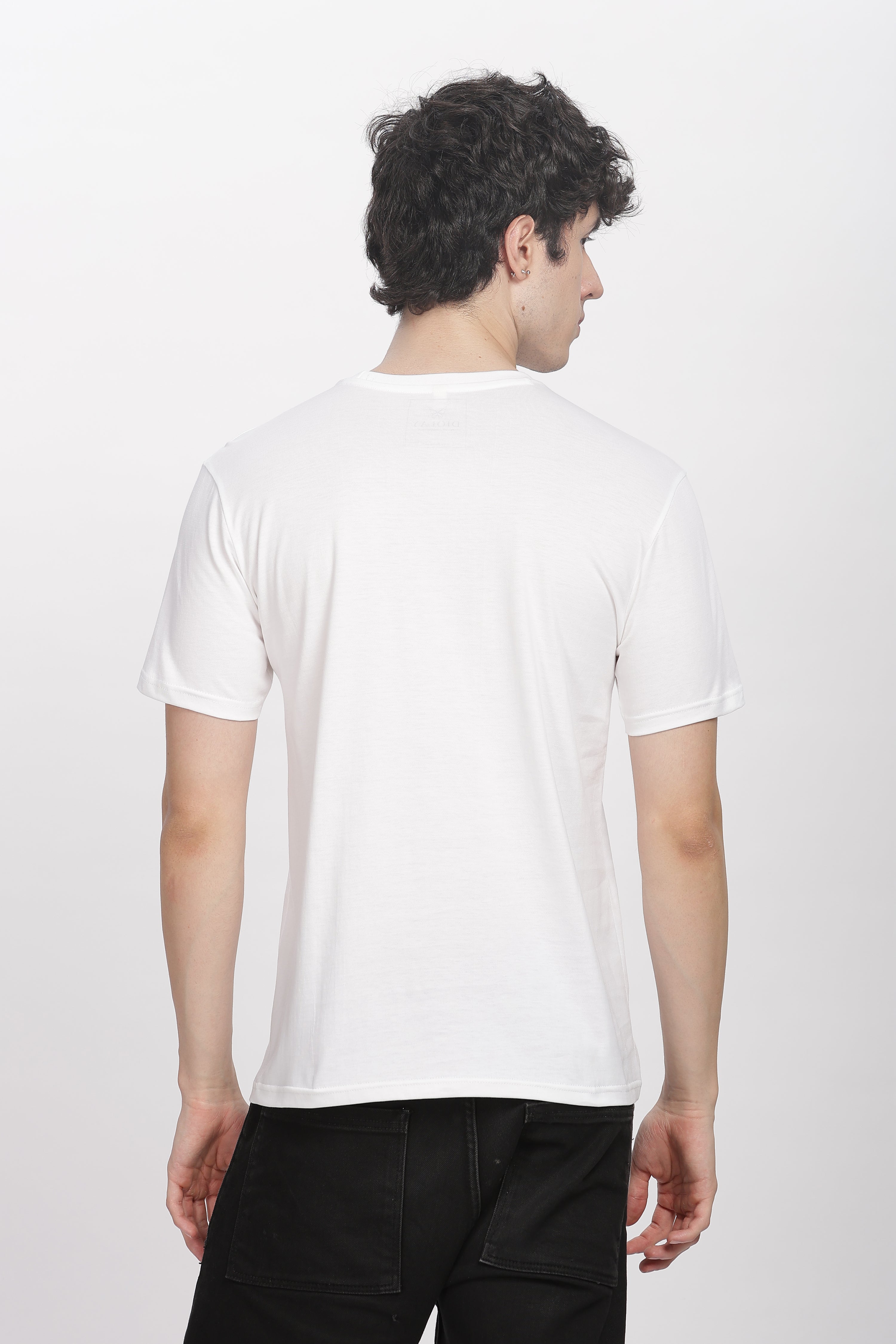 Diolay Spectrum Regular Fit Supima White T-Shirt